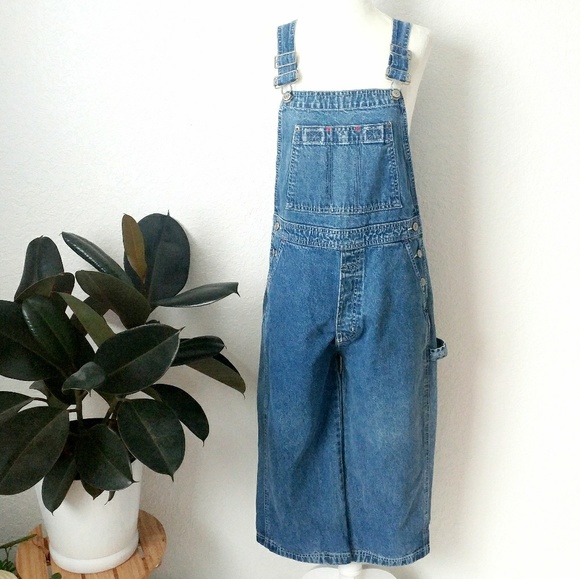 GAP Denim - 90s Vintage GAP Denim Jean Capri Bib Overalls S